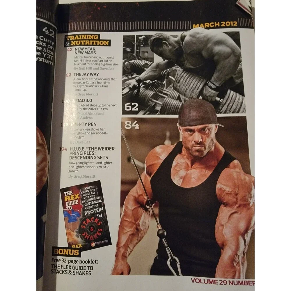 JAN 2012 FLEX body building magazine JAY CUTLER - FRAN MCGRATH